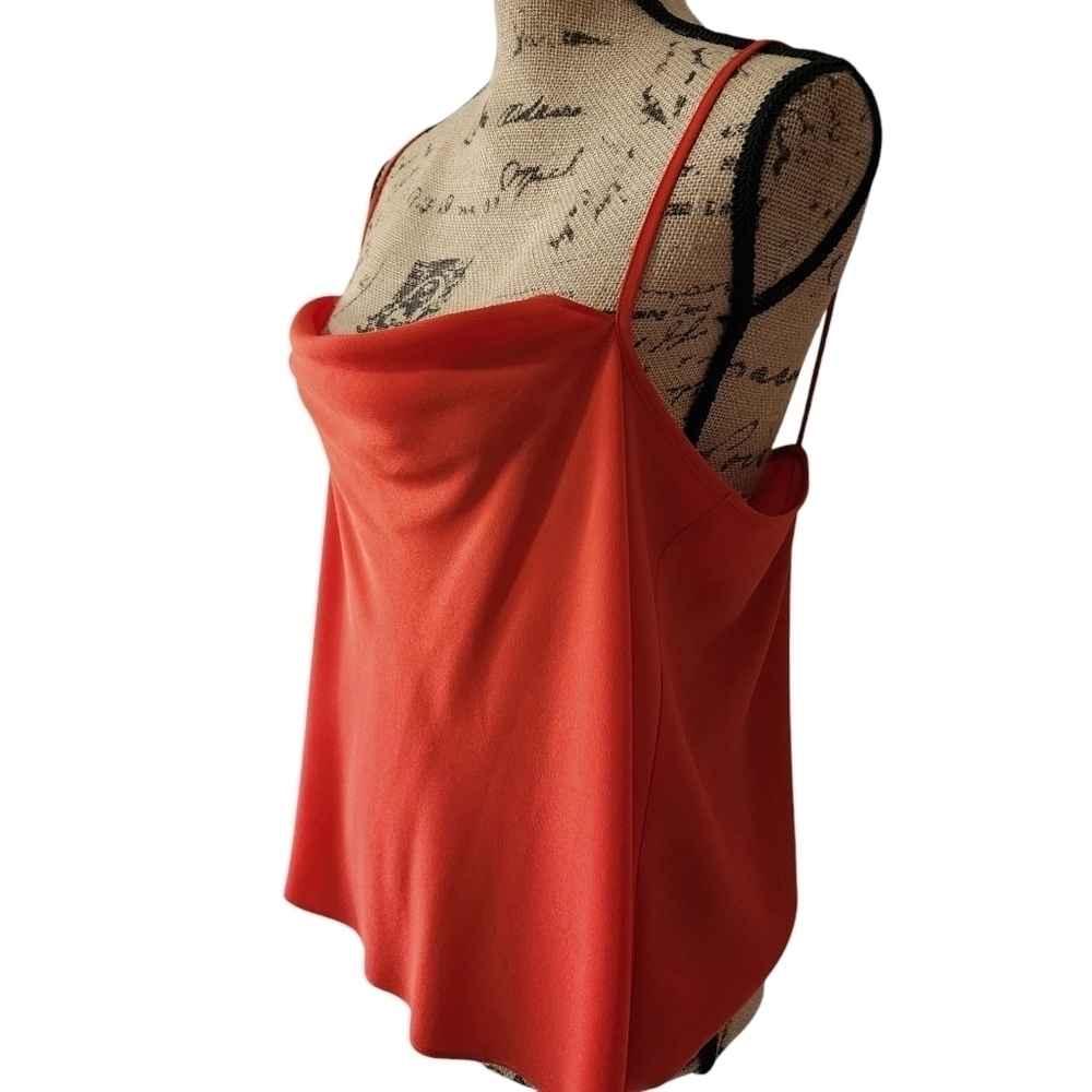 TopShop Watermelon Red Cowl Neck Camisole - size 10 - Picture 2 of 7